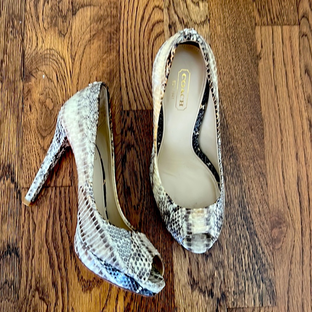 Coach snakeskin heels